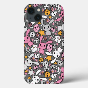 kawaii gray pattern