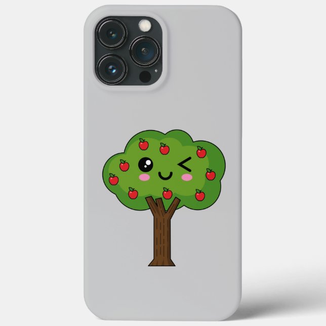 Kawaii Happy Winking Apple Tree (Verso)