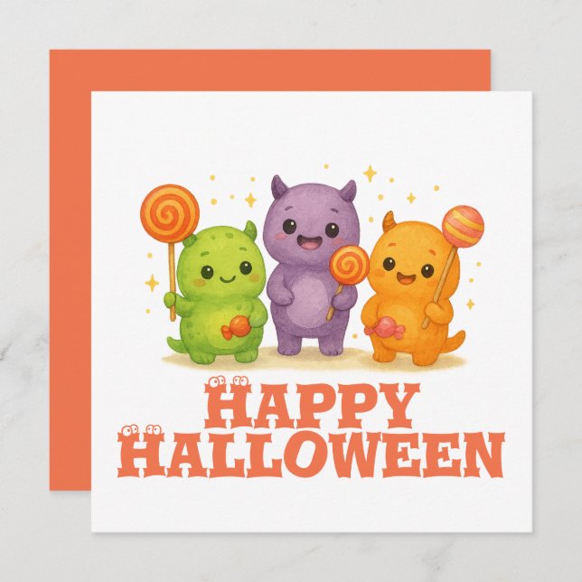 Kawaii Monsters & Lollipops Halloween (Frente/Verso)