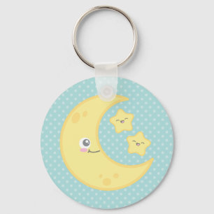 Kawaii Moon e Stars Chaveiro
