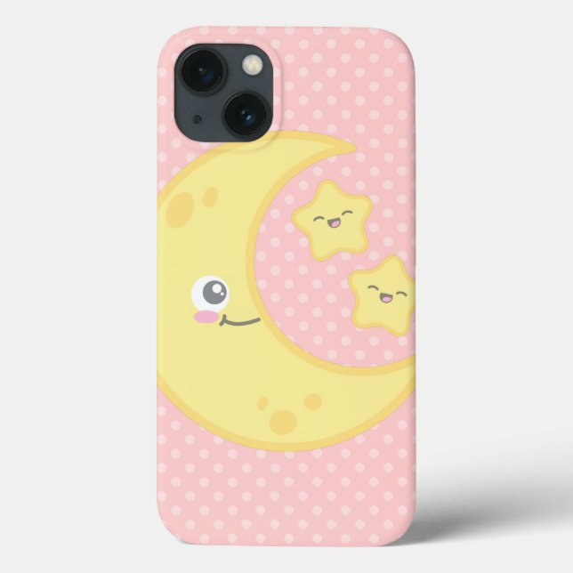 Kawaii Moon e Stars iPad Case (Verso)