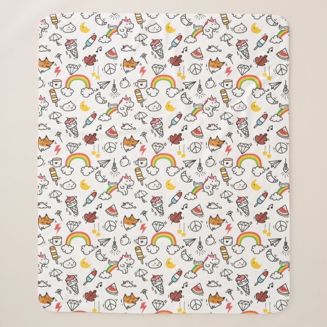 Kawaii Pattern cobertores (Frente)
