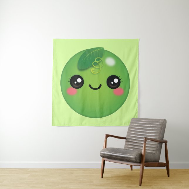 Kawaii Pea Tapeçaria (In Situ)
