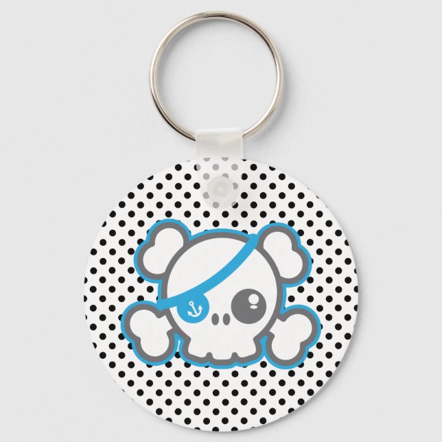 Kawaii Pirate Skull Chaveiro (Frente)