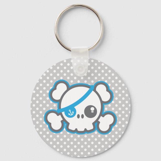 Kawaii Pirate Skull Chaveiro (Frente)
