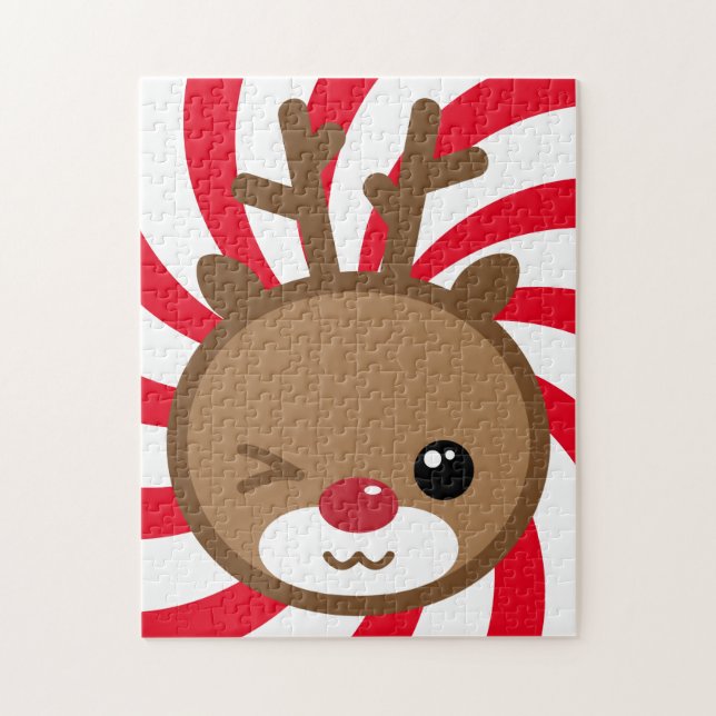 Kawaii Reindeer Quebra-cabeça (Vertical)