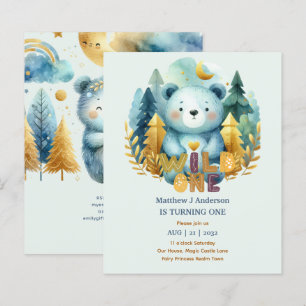 Kawaii WILD ONE 1º Aniversário Meninos BEAR Flores