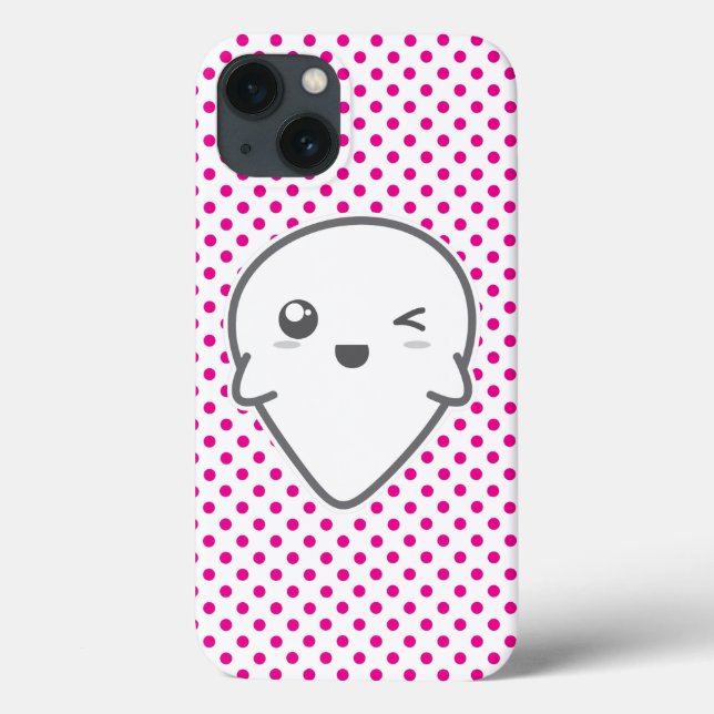 Kawaii Winking Ghost iPad Air Case (Verso)