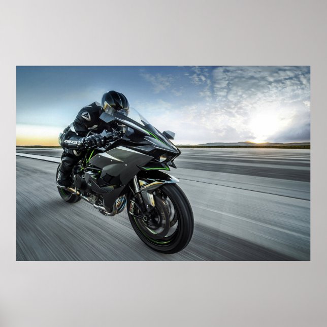 Kawasaki Ninja Motorbike Poster (Frente)