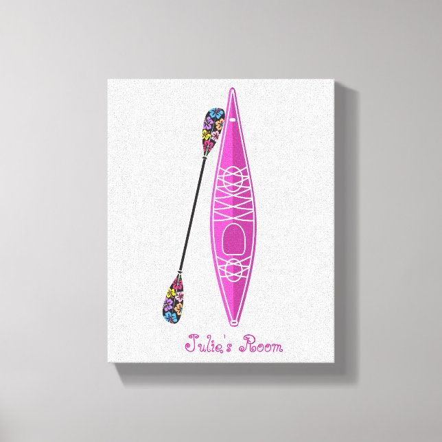 Kayak Girl Stretch Canvas Print (Frente)