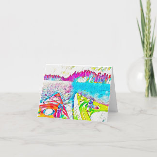 Kayakers Pequenos, Cartões de agradecimentos dobra