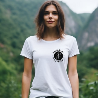 Kayaking é minha terapia 2 camiseta feminina