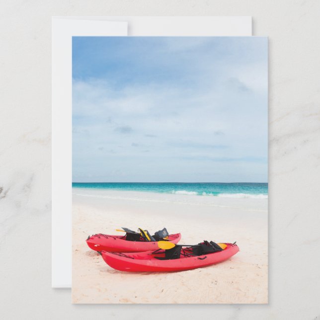 Kayaks na praia (Frente)