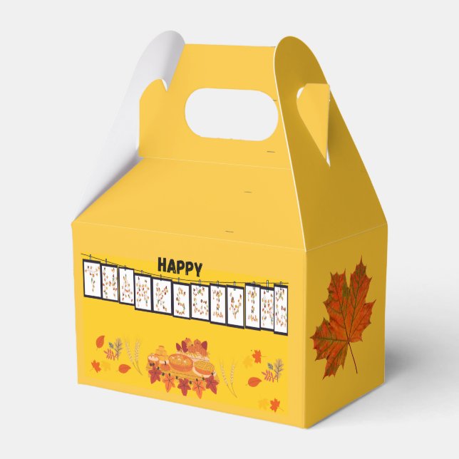 KC Caixa de Favoritos de Ação de Graças - Amarelo (Frente)