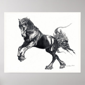 Keegan Jewel Friesian Stallion Poster