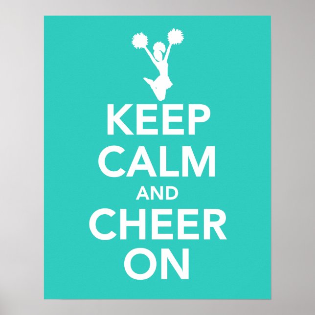 Keep Calm and Cheer On print poster (Frente)
