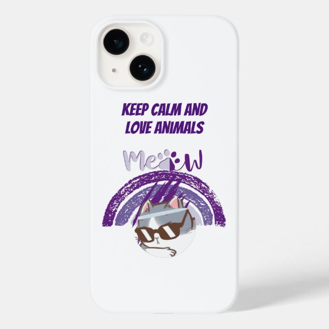 keep calm and love animals phrase (Verso)