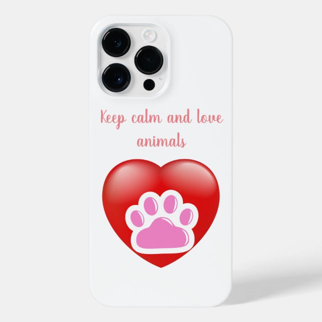 keep calm and love animals phrase (Verso)