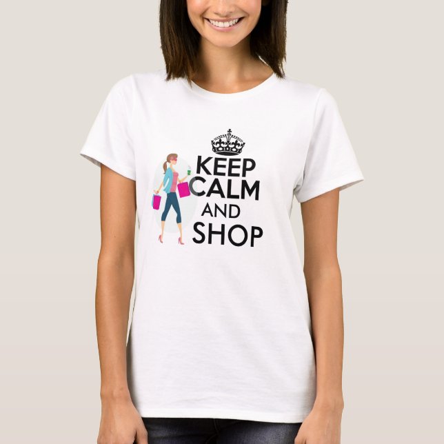 KEEP CALM and SHOP Gray Tank Top (Frente)