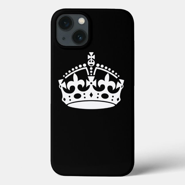KEEP CALM CROWN on Black Customize This! (Verso)