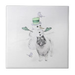 Keeshond Christmas Snowman Pinting Art<br><div class="desc">Retrato original de Cachorro Snowman de Natal Keeshond. Especializamo-nos em arte original engraçada e engraçada. Comprar isto para si próprio ou como um presente excelente para os teus amigos de Keeshond. Seja criativo - clique em PERSONALIZAR para adicionar/remover/alterar texto, redimensionar a imagem, alterar as cores ou qualquer outra coisa que...</div>