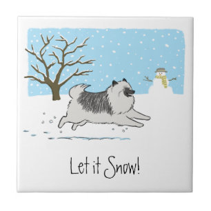 Keeshond "Deixe-a nevar"
