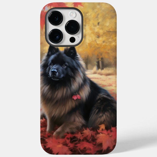 Keeshond em Autumn Leaves Cai Inspire (Verso)
