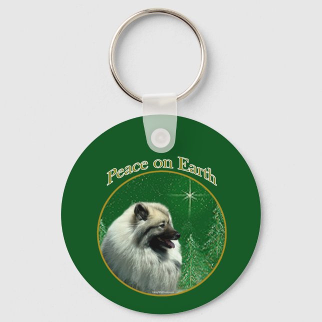 Keeshond Peace Chaveiro (Frente)
