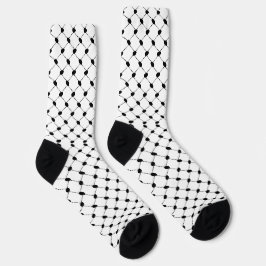 Keffiyeh árabe preto e branco