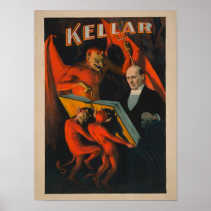 Kellar Devil e Demônios com Poster de Magia