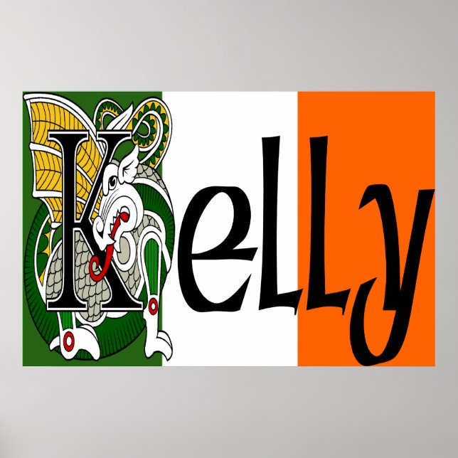 Kelly Celtic Dragon Impressão (Frente)