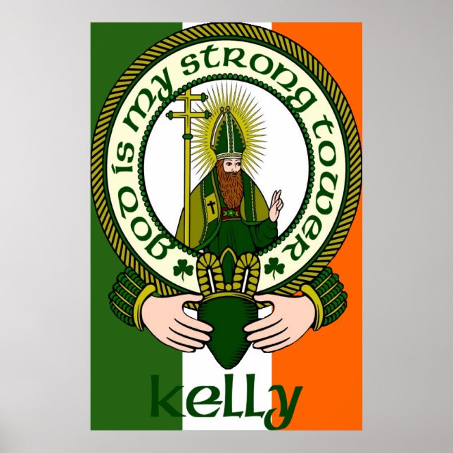 Kelly Clan Motto Poster Print (Frente)