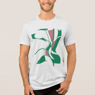 Kelly Green Mauve Swiveling Swirling Art Abstrato
