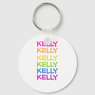 Kelly - Nomes - Neon Letters Round Chaveiro