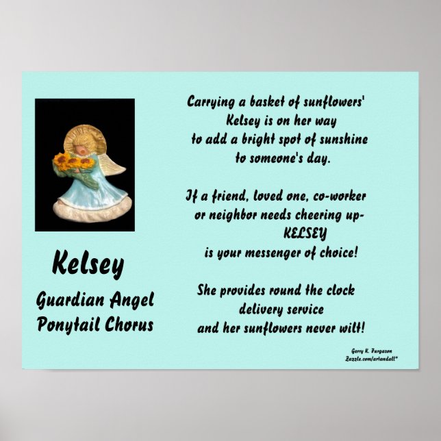 KELSEY-GUARDIAN ANGEL PONYTAIL CHORUS POSTER (Frente)