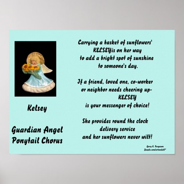 KELSEY-GUARDIAN ANGEL PONYTAIL CHORUS POSTER (Frente)