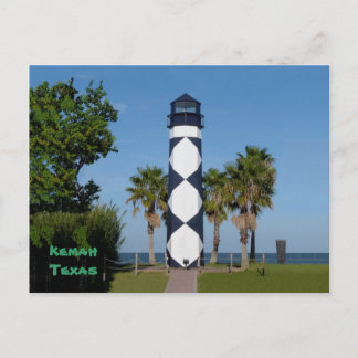 Kemah, cartão postal do farol TX - personalizado