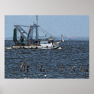 Kemah Fish Boat poster