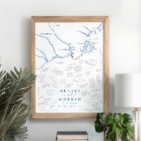 Kennebunkport Wedn Modern Guest Book Poster