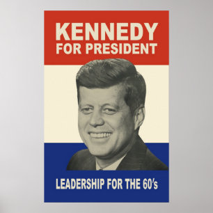 Kennedy 1960 para o presidente Poster (até 39 x
