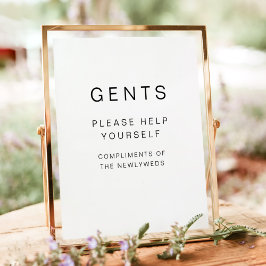 KENNEDY Modern GENTS Bathroom Toiltry Poster