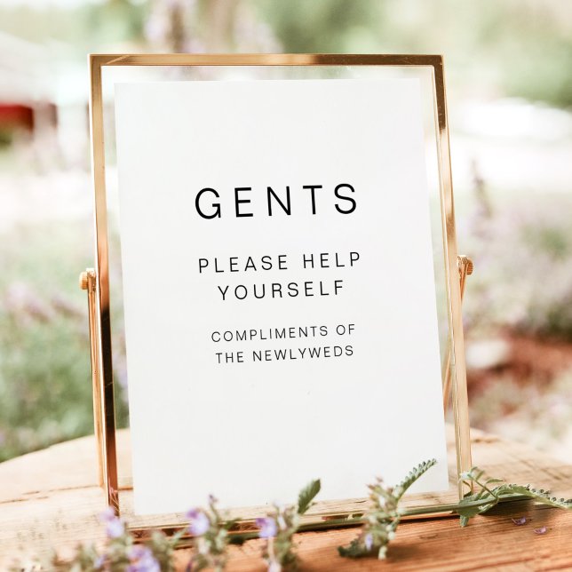 KENNEDY Modern GENTS Bathroom Toiltry Poster (Criador carregado)