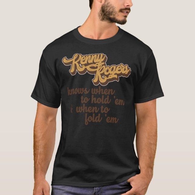 Kenny Rogers A Camiseta Clássica Do Gambler (Frente)