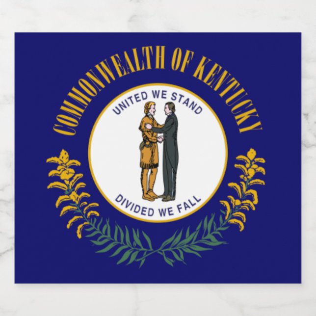 Kentucky: Bandeira do Estado dos EUA da Comunidade (Rótulo Único)