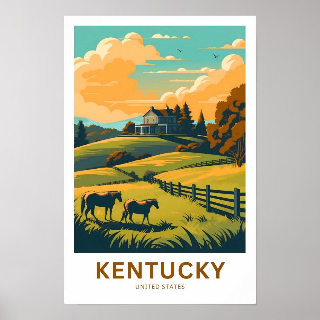 Kentucky United States Viagem Impressão (Frente)