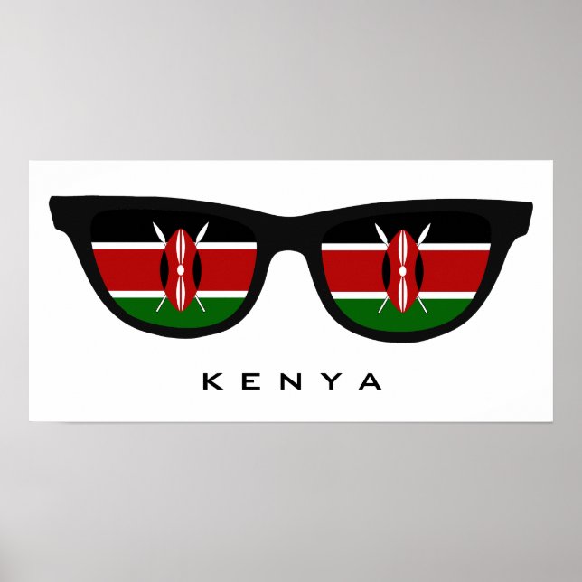 Kenya Shades custom text & color poster (Frente)