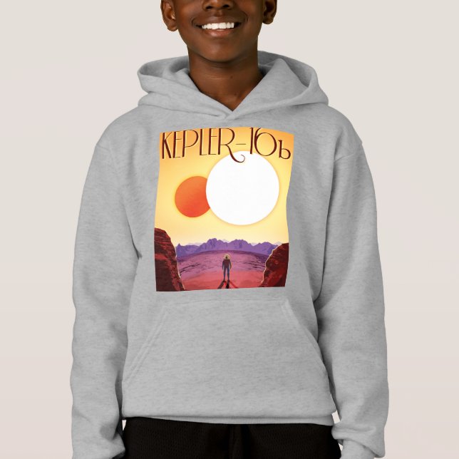 Kepler-16b: Pôr do Sol Binário em Imagem Artística (Frente)