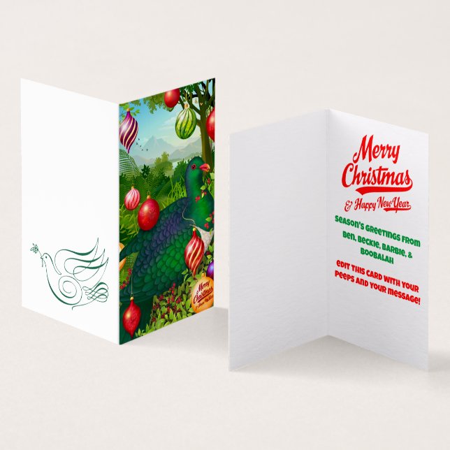 Kereru com Cartão de Natal de Ornamento (Interior e exterior)