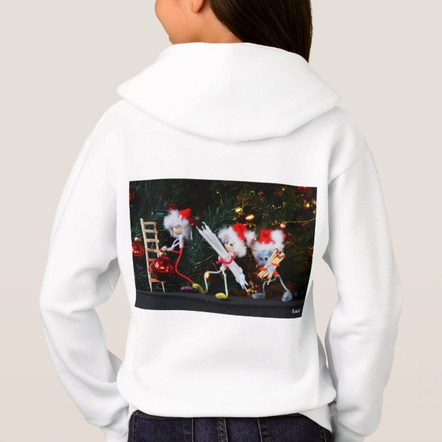 Kerstsfeer met Fubby's die de decoratie verzorgen. (Verso)