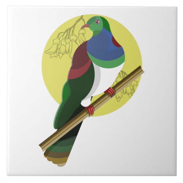 KERURU Pombo de madeira NZ BIRD (Frente)